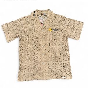 Men's Beige Short Sleeve Shirt